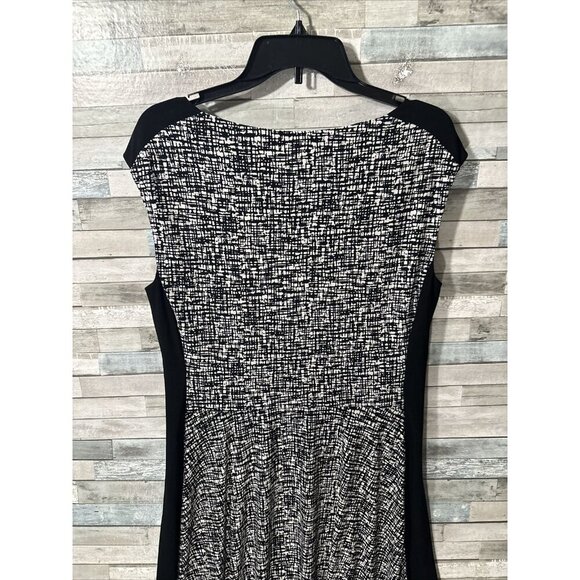 Women’s Lauren Ralph Lauren Sleeveless Dress Black White Plus Size 14 - Picture 16 of 16